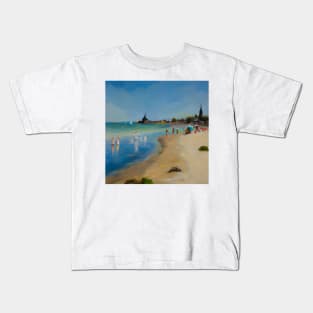 Saint Kilda Beach Summer Painting Kids T-Shirt